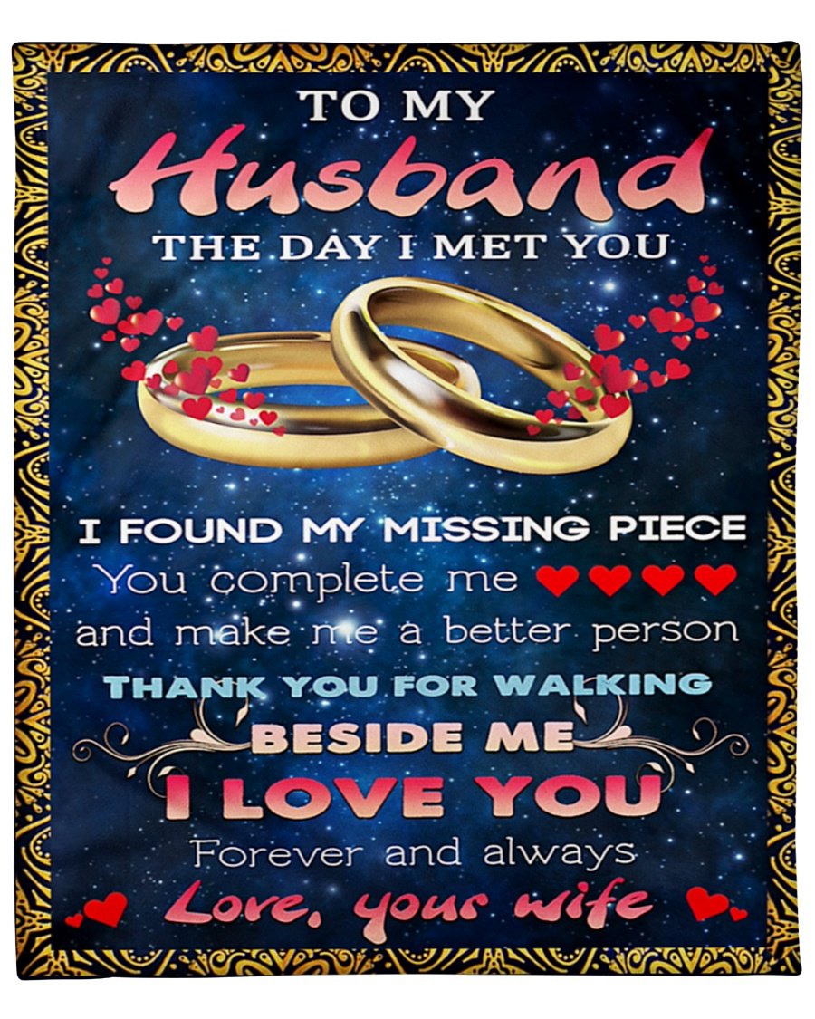 To My Husband Thank You For Walking Beside Me, Fleece Blanket Gift For Valentine’S Day Home Decor Bedding Couch Sofa Soft And Comfy Cozy