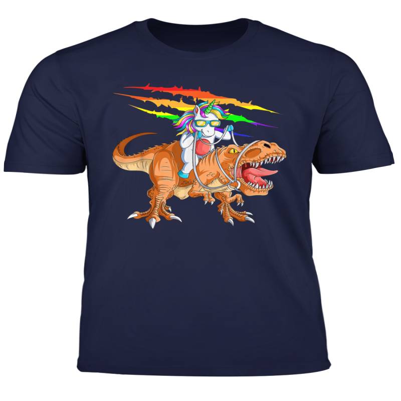 Unicorn Riding T Rex Dinosaur For Kids Boys Girls Men Women T Shirt