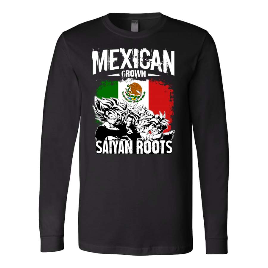 Super Saiyan Mexican Grown Saiyan Roots Long Sleeve T shirt – TL00156LS