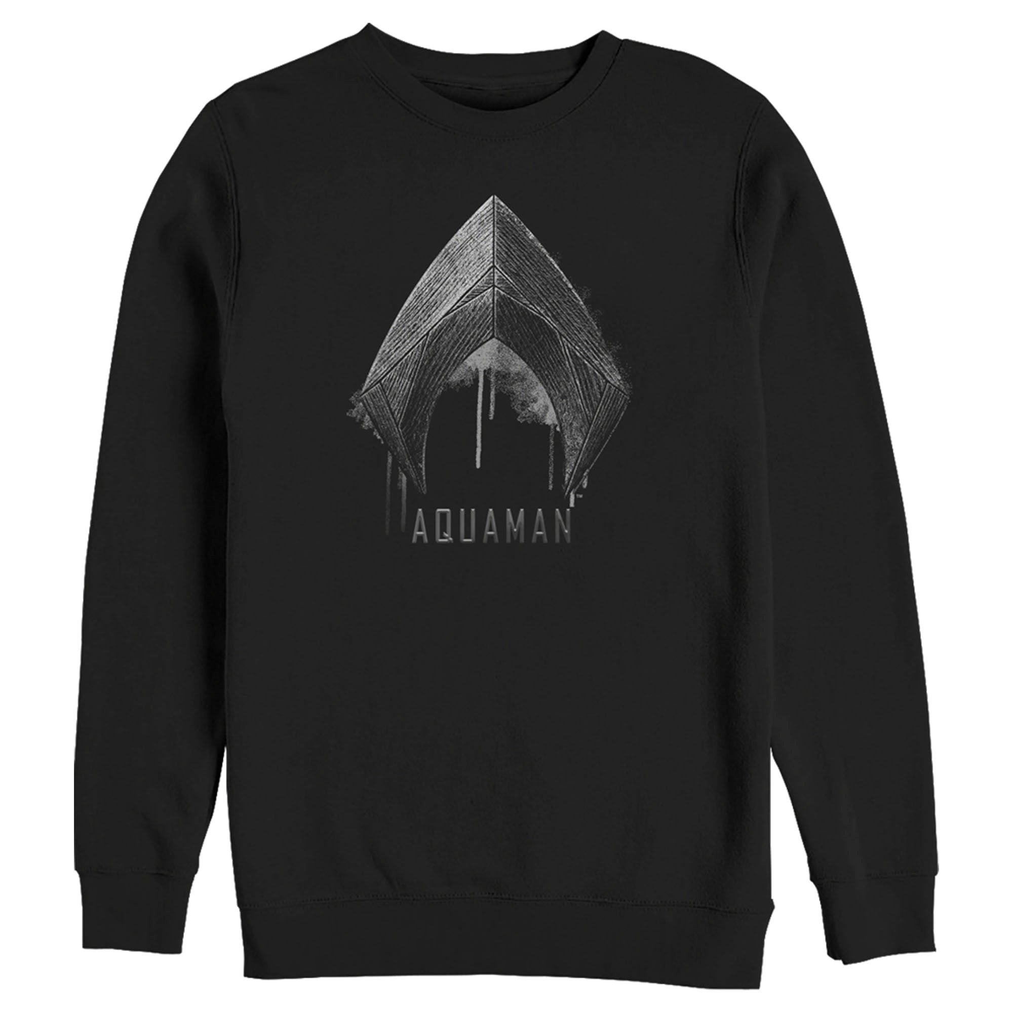 Zack Snyder Justice League Men’S Aquaman Silver Logo  Sweatshirt