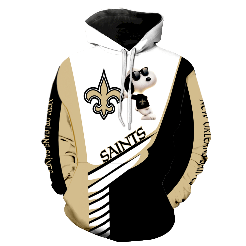 New Orleans Saints Snoopy New Full Over Print K1105 Hoodie Zipper