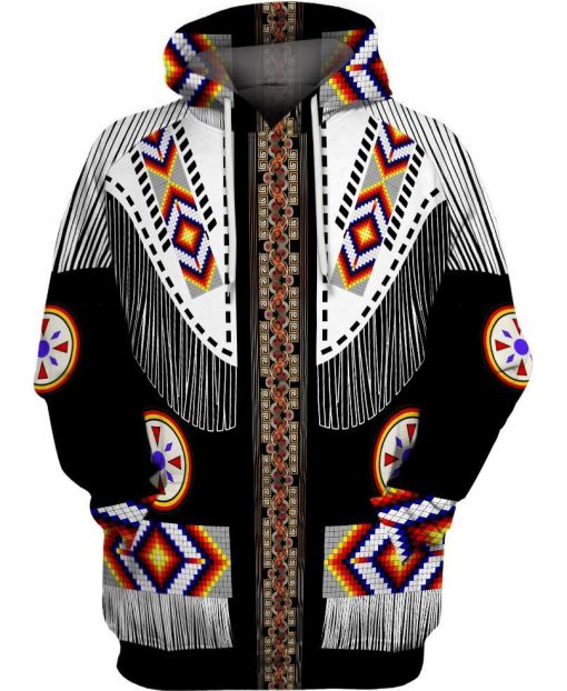 Native American Native Pattern Black All Over Print Shirts For Men And Women