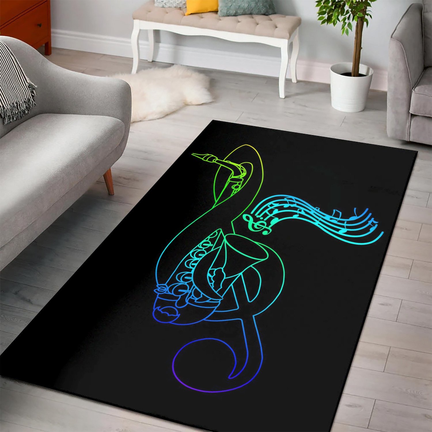 Saxophone  Music Rug,  Bedroom,  Halloween Gift