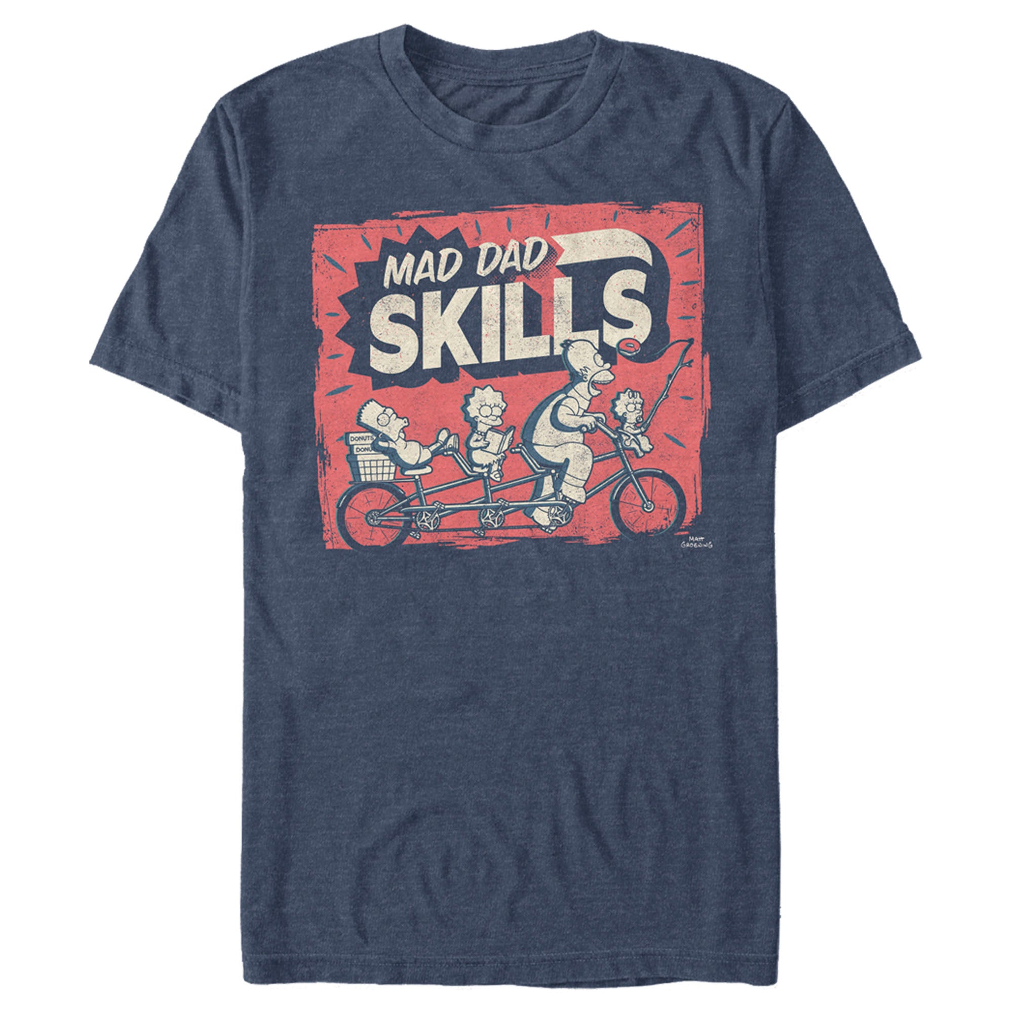 The Simpsons Men’S Father’S Day Mad Dad Skills  T-Shirt