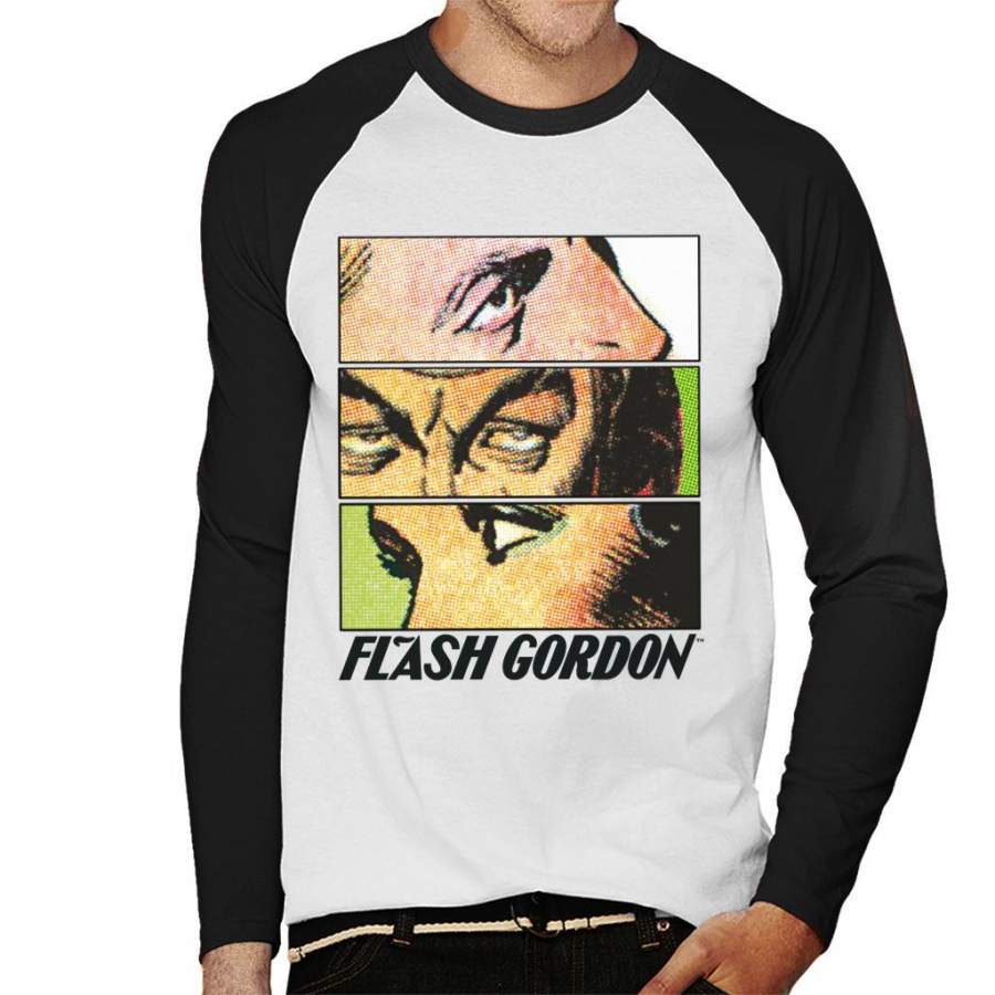 Flash Gordon Eyes Men’s Baseball Long Sleeved T-Shirt