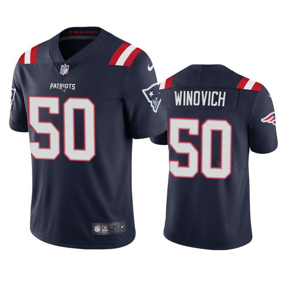 New England Patriots Chase Winovich Navy 2021 Vapor Limited Mens 3D Jersey