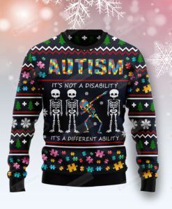 Autism Different Ugly Christmas Sweater, All Over Print Sweatshirt