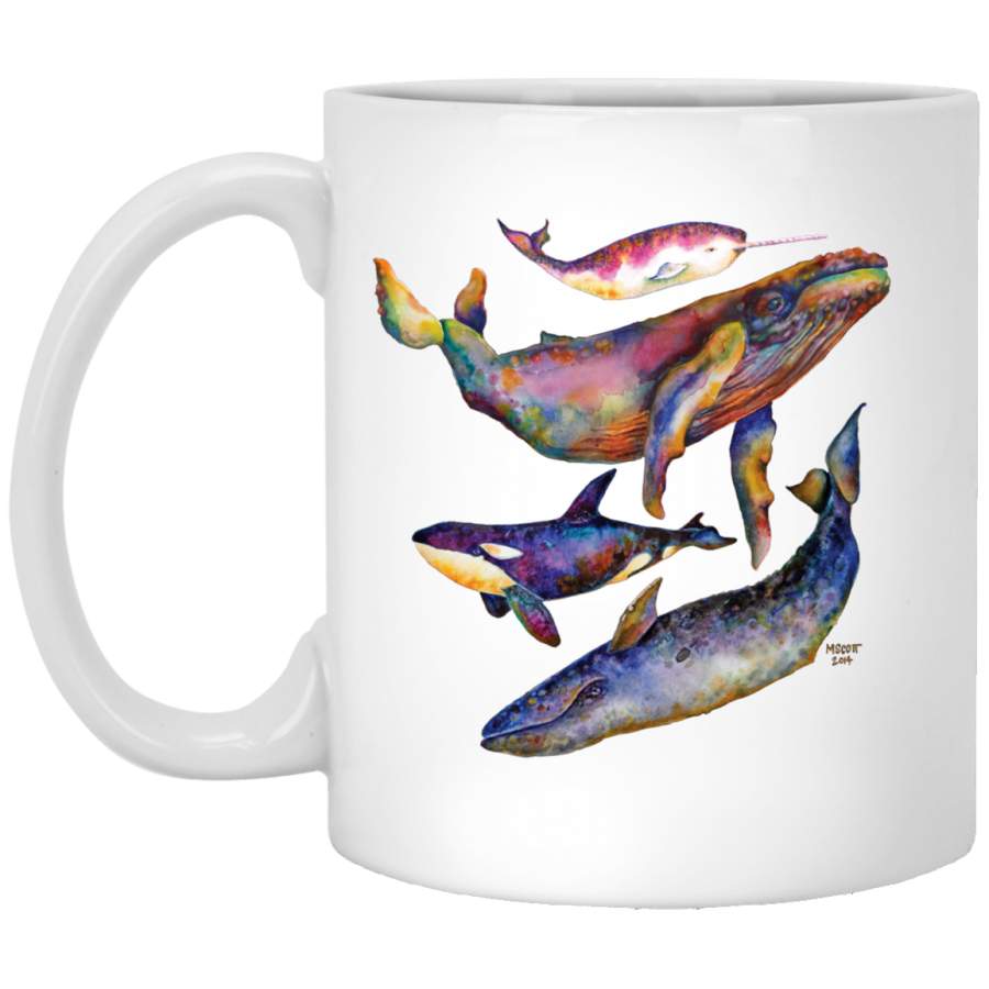 Four Whale Quartet – A Quartet of Whales Mug 11 oz. White Mug