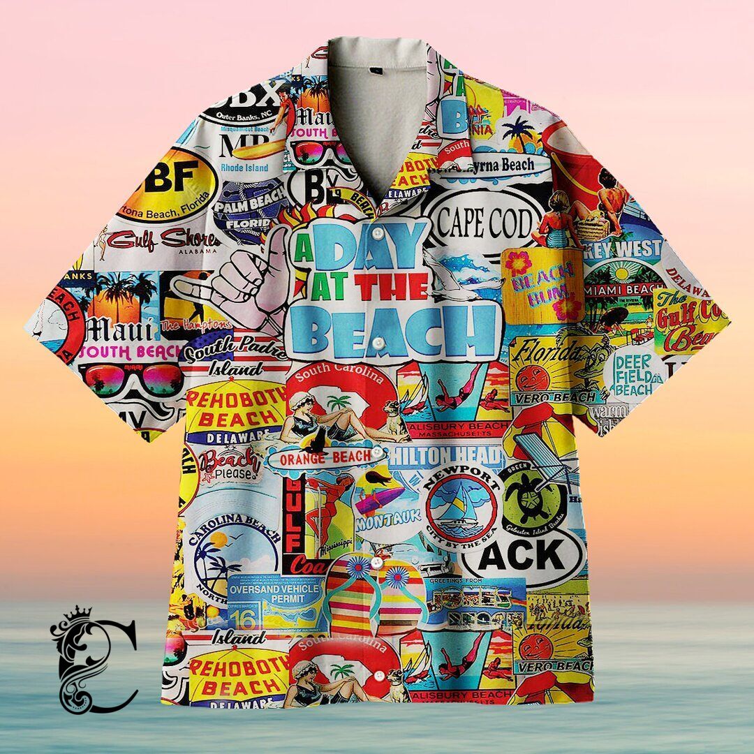 A Day At The Beach Unisex Hawaiian Shirt