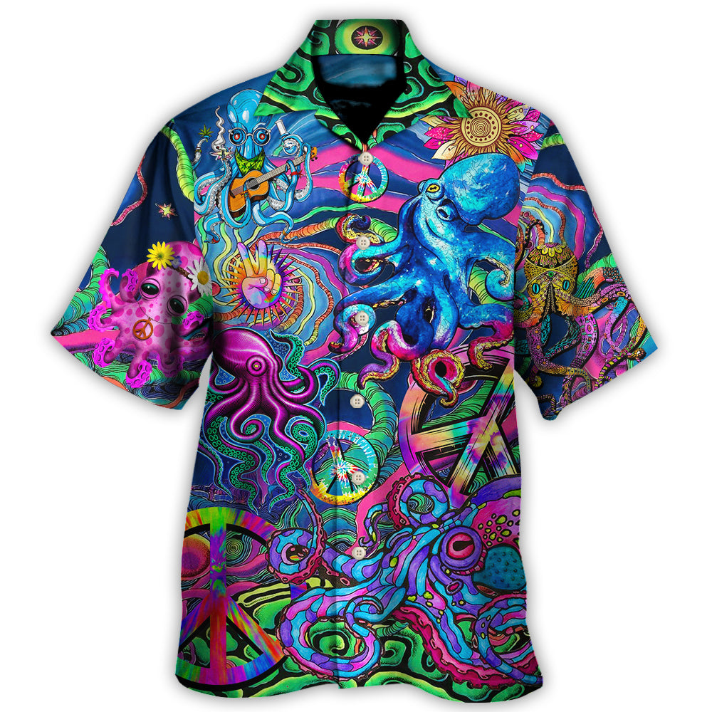 Hippie Funny Octopus Colorful Tie Dye Style Hawaii Shirt Ha95493