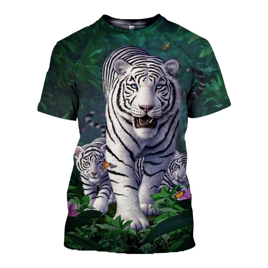 3D All Over Printed Tiger T Shirt Hoodie 5120194