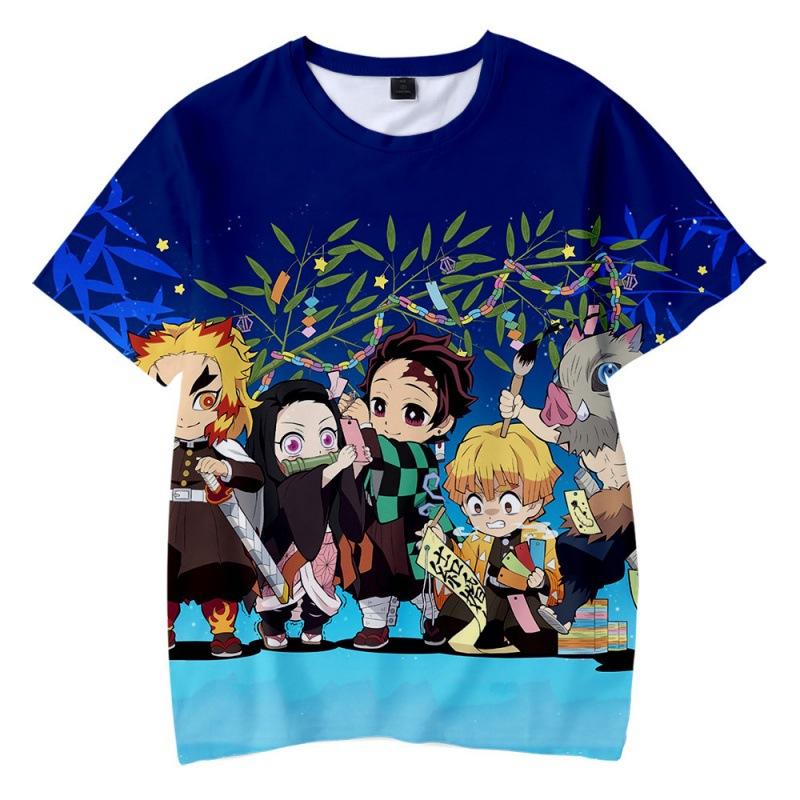 Demon Slayer Mugen Train T-Shirt Anime Short Sleeve Cool Summer Tee For Adult