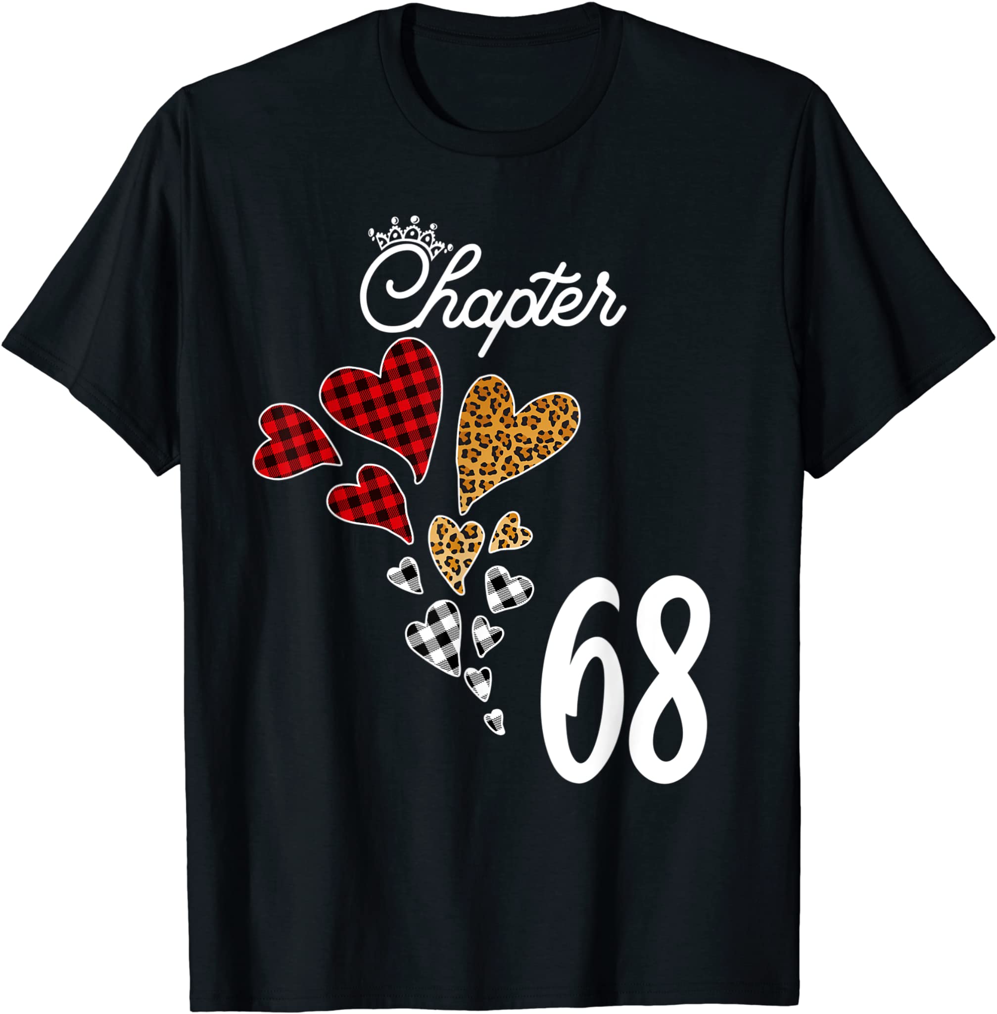 Chapter 68 Years 68Th Birthday Leopard Buffalo Plaid 1953 T-Shirt