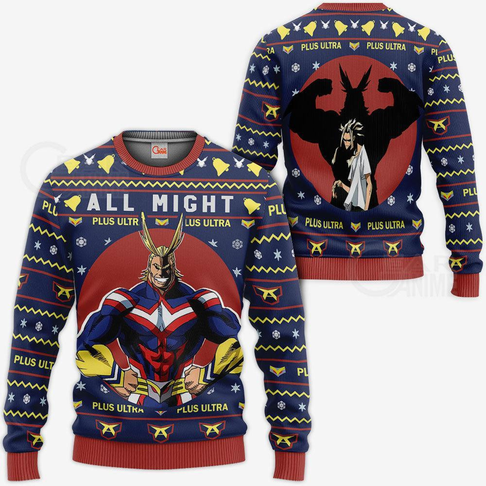 All Might Ugly Christmas Sweater My Hero Academia Anime Xmas Shirt Gift Idea