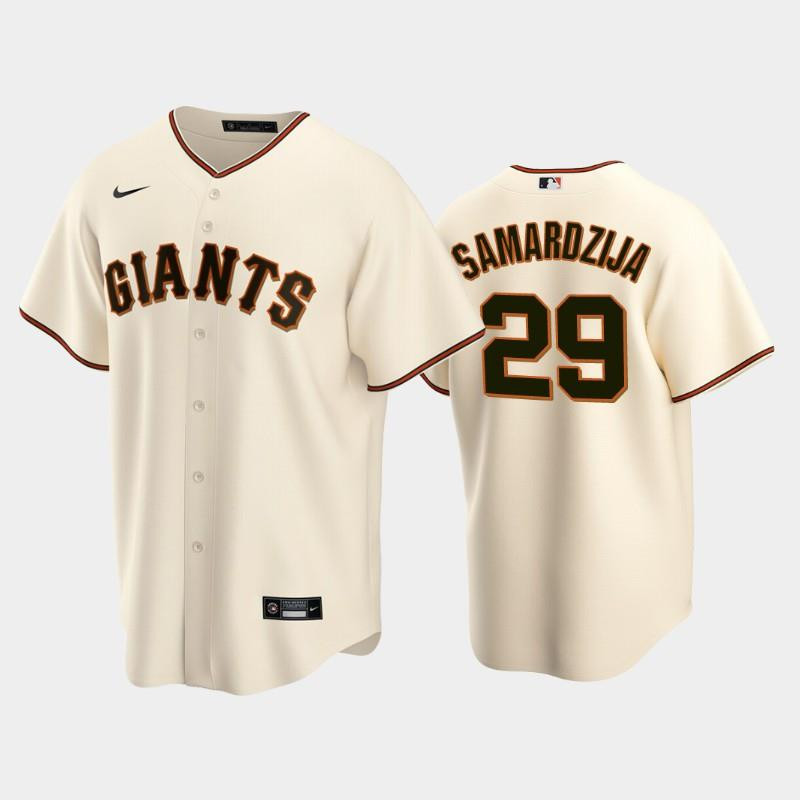 29 Jeff Samardzija Cream Home San Francisco Giants Jersey