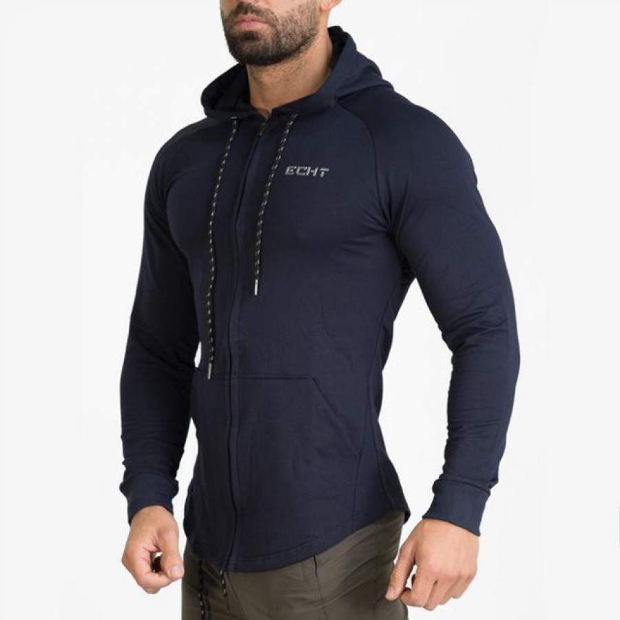 2017 Fall new men cotton sweatshirt gyms Fitness bodybuilding workout Hoodies Casual Hooded Jacket zipper Sportswear clothing