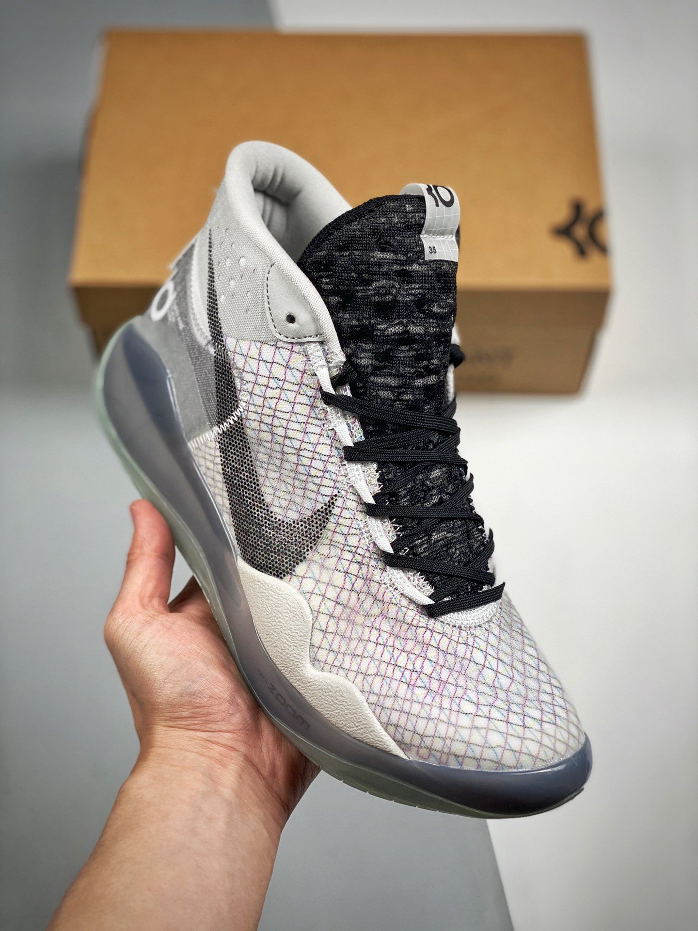 Nike KD 12 TB White Black 5338607