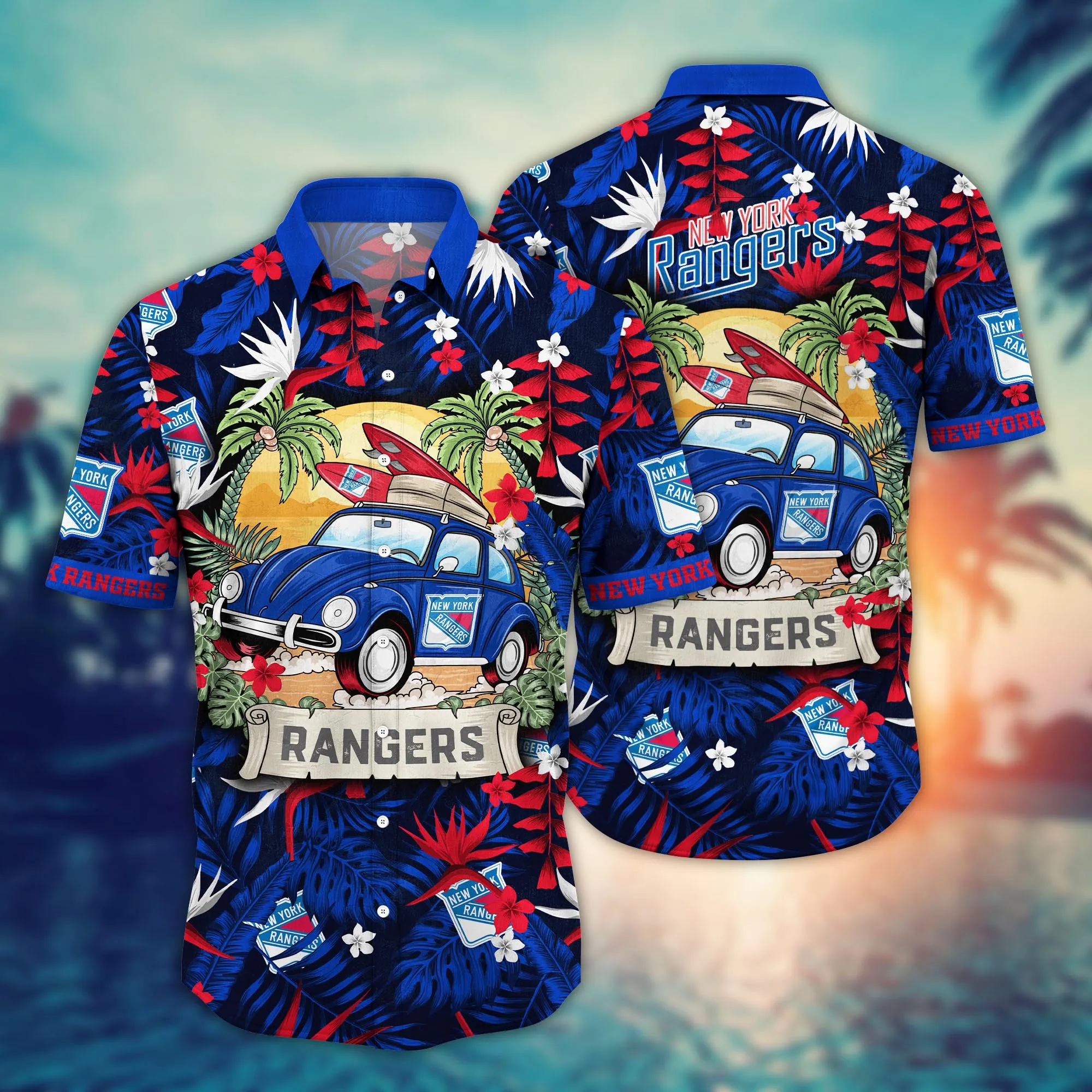 New York Rangers Nhl Hawaiian Shirt Summerytime Aloha Shirt