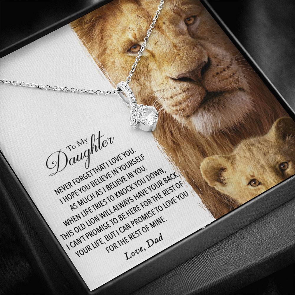 To My Daughter – This Old Lion Will Always Have Your Back – Alluring Necklace