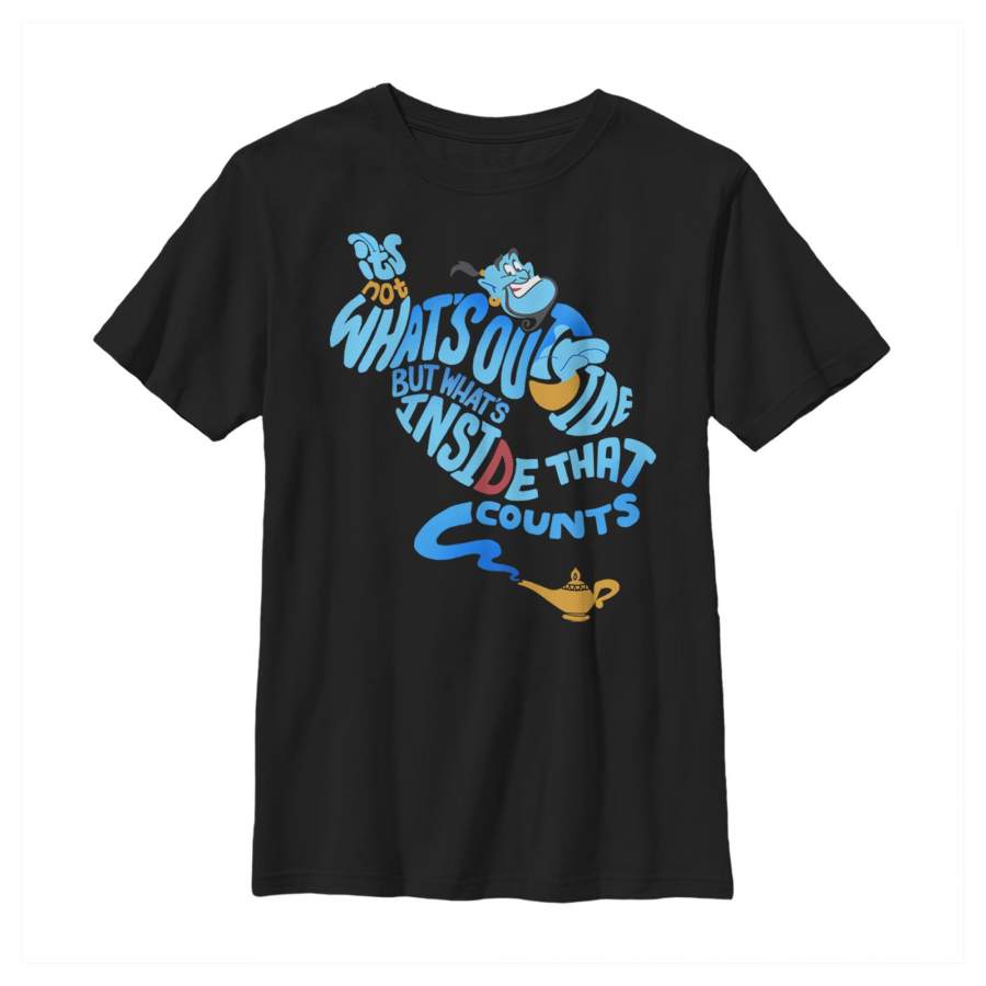 Aladdin Boy’s Genie Inside Counts  T Shirt