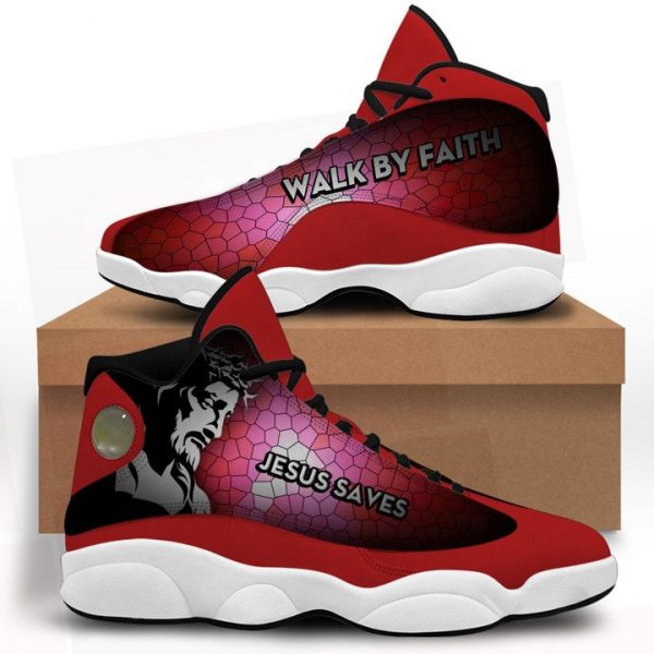 Walk By Faith Jesus Saves Men Shoes 13 For Christians Gift Ideas For Christians Hn