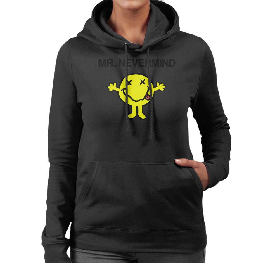 Mr Nevermind Nirvana Mr Men Women’s Hooded Sweatshirt