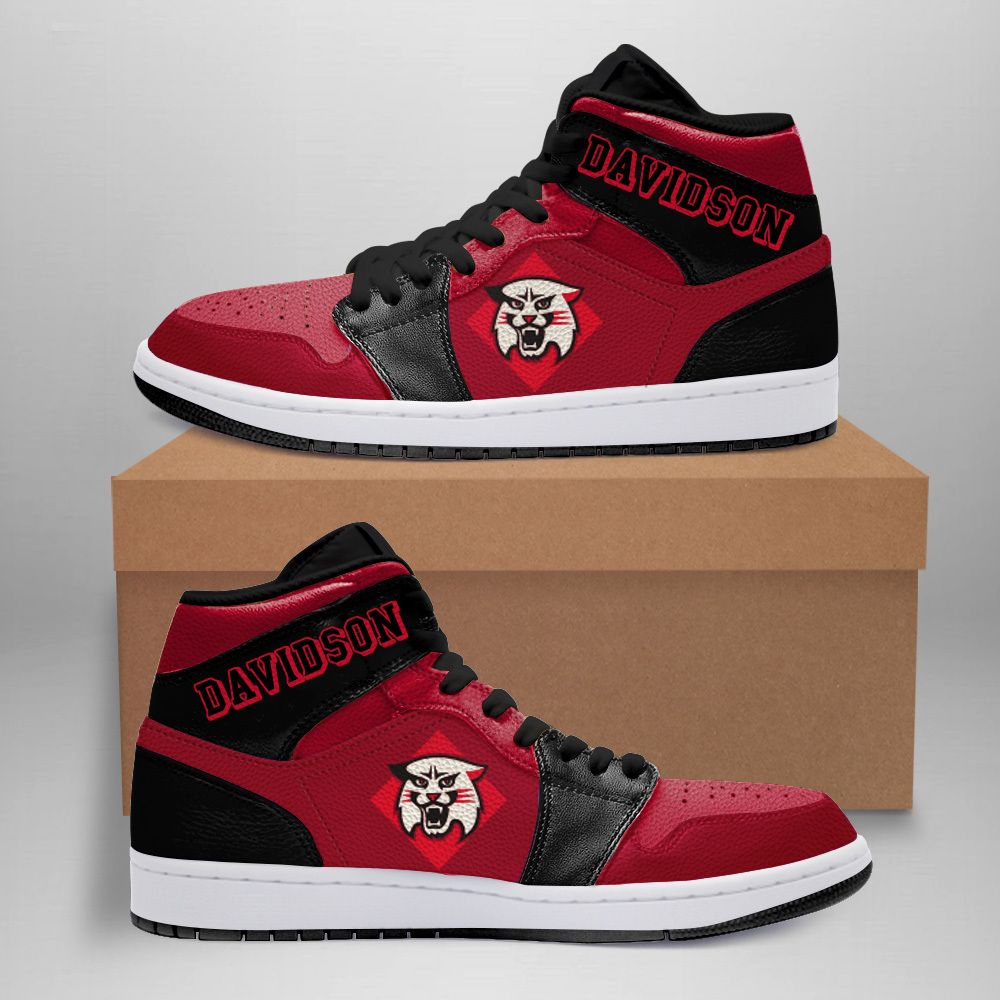 Davidson Wildcats Black Air Jordan Sneakers Shoes