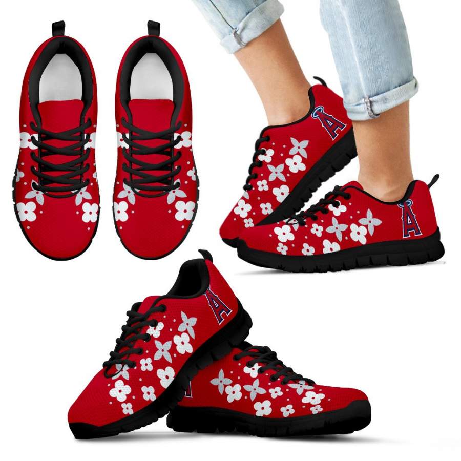 Flowers Pattern Los Angeles Angels Sneakers