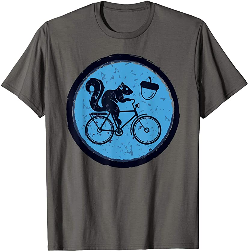 Vintage Squirrel Riding Bicycle Funny Animal Bike Lover Gift T-Shirt