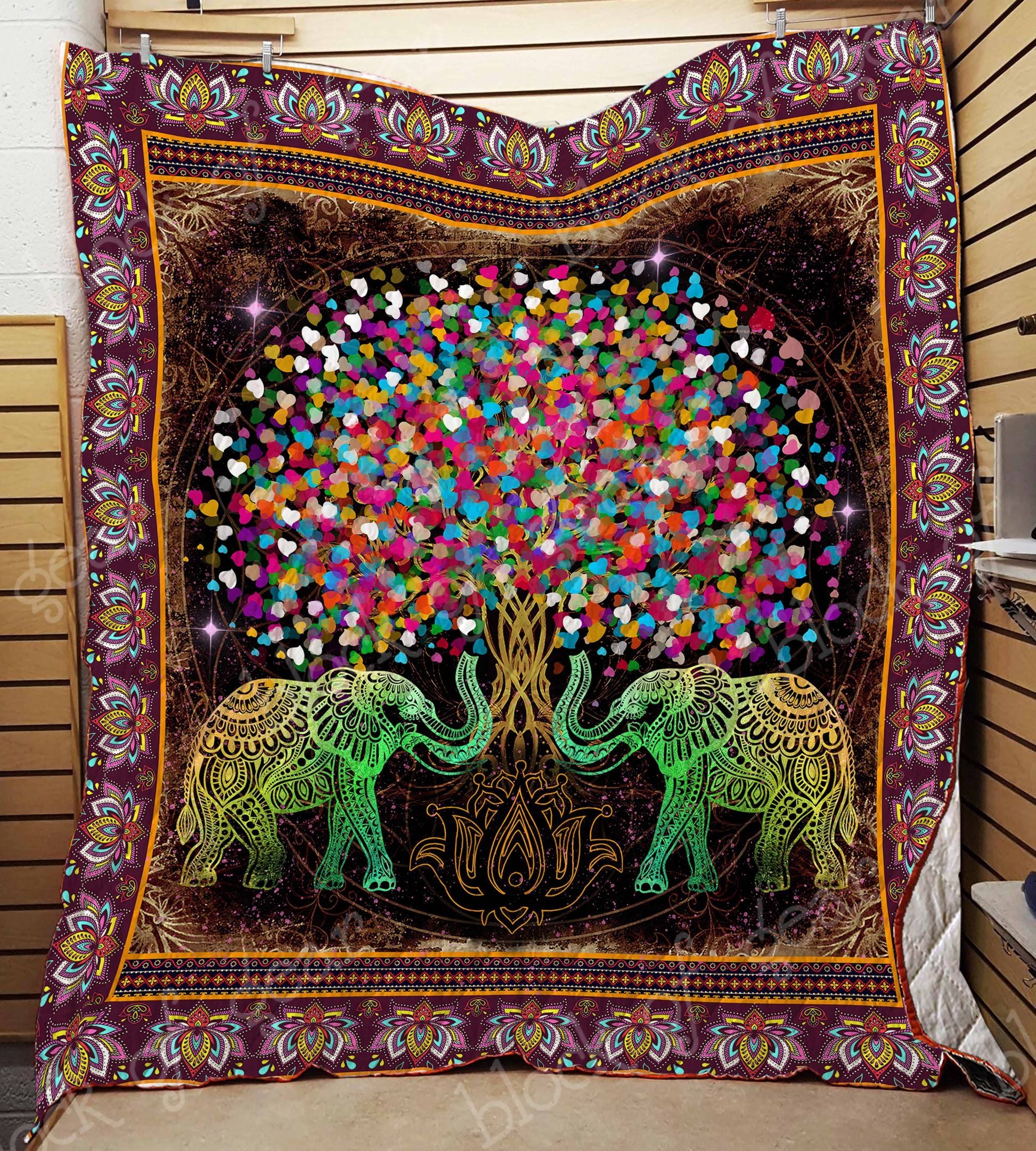 Elephant Tree Of Life Ah Quilt Derqhl