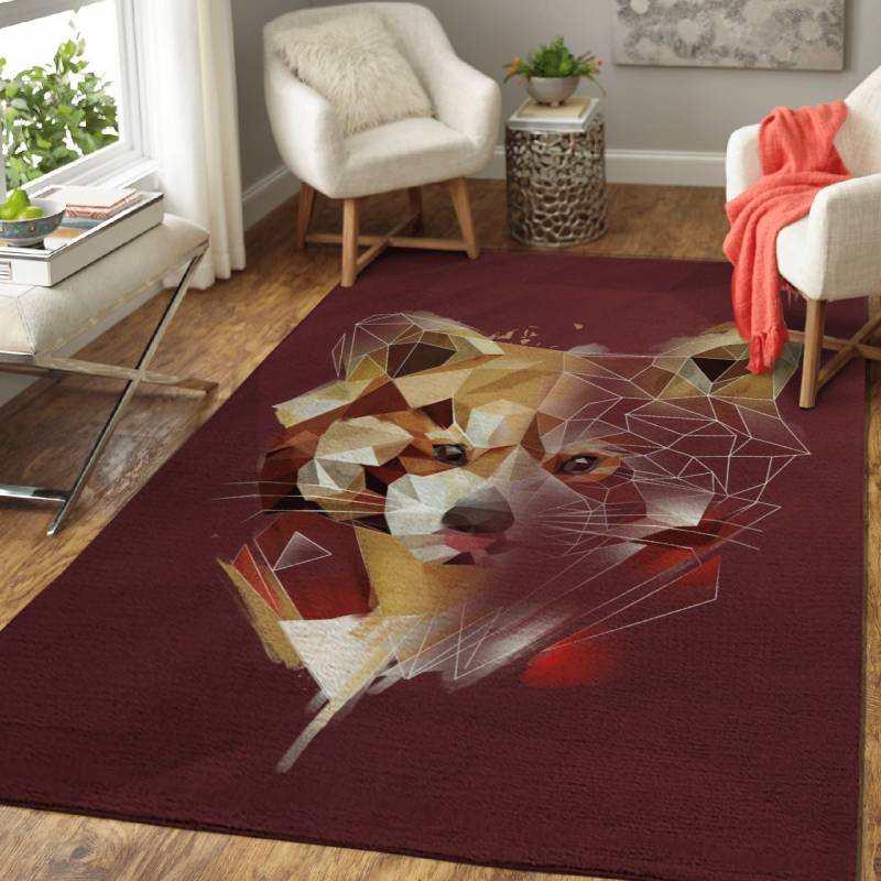 Red Panda – sketch – Modern Animals Area Rug Carpet