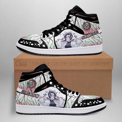 Shinobu Kocho Shoes Boots Demon Slayer Anime Jordan Sneakers Fan Gift