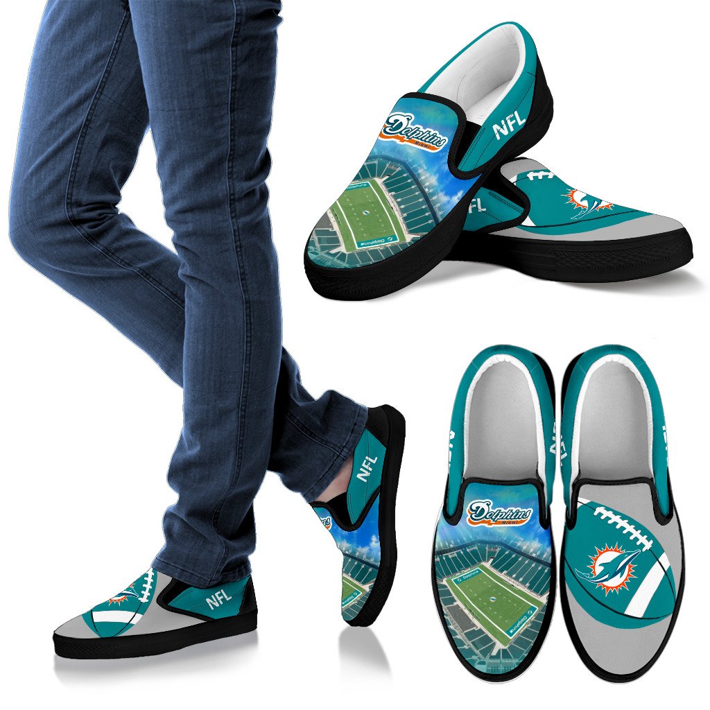 Proud Of Stadium Miami Dolphins Slip-On Shoes