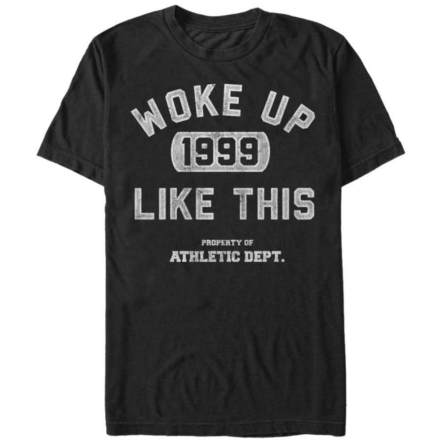 CHIN UP Women’s Woke Up Like This 1999  Boyfriend Tee Black