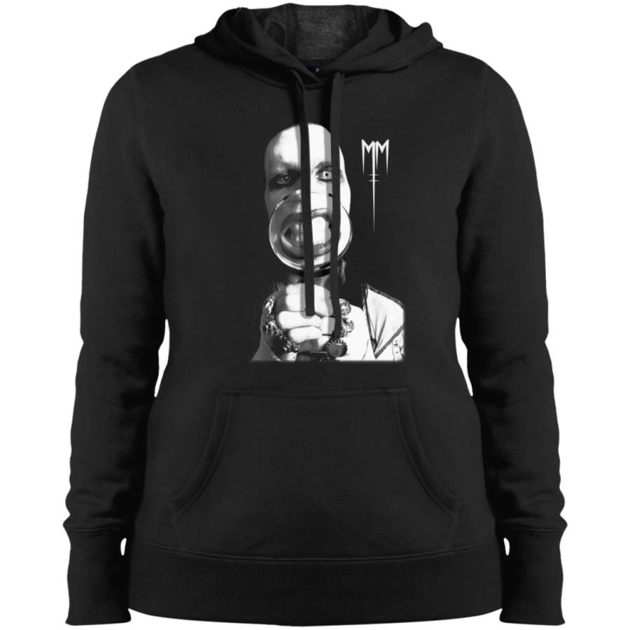 Marilyn Manson Magnifying Glass Matal Punk Ladies Pullover Hoodie