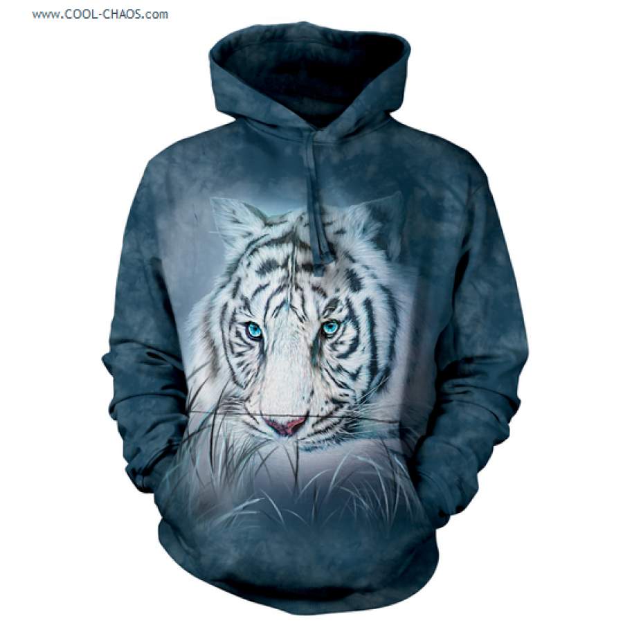 White Siberian Tiger Hoodie / Tie Dye Hoodie