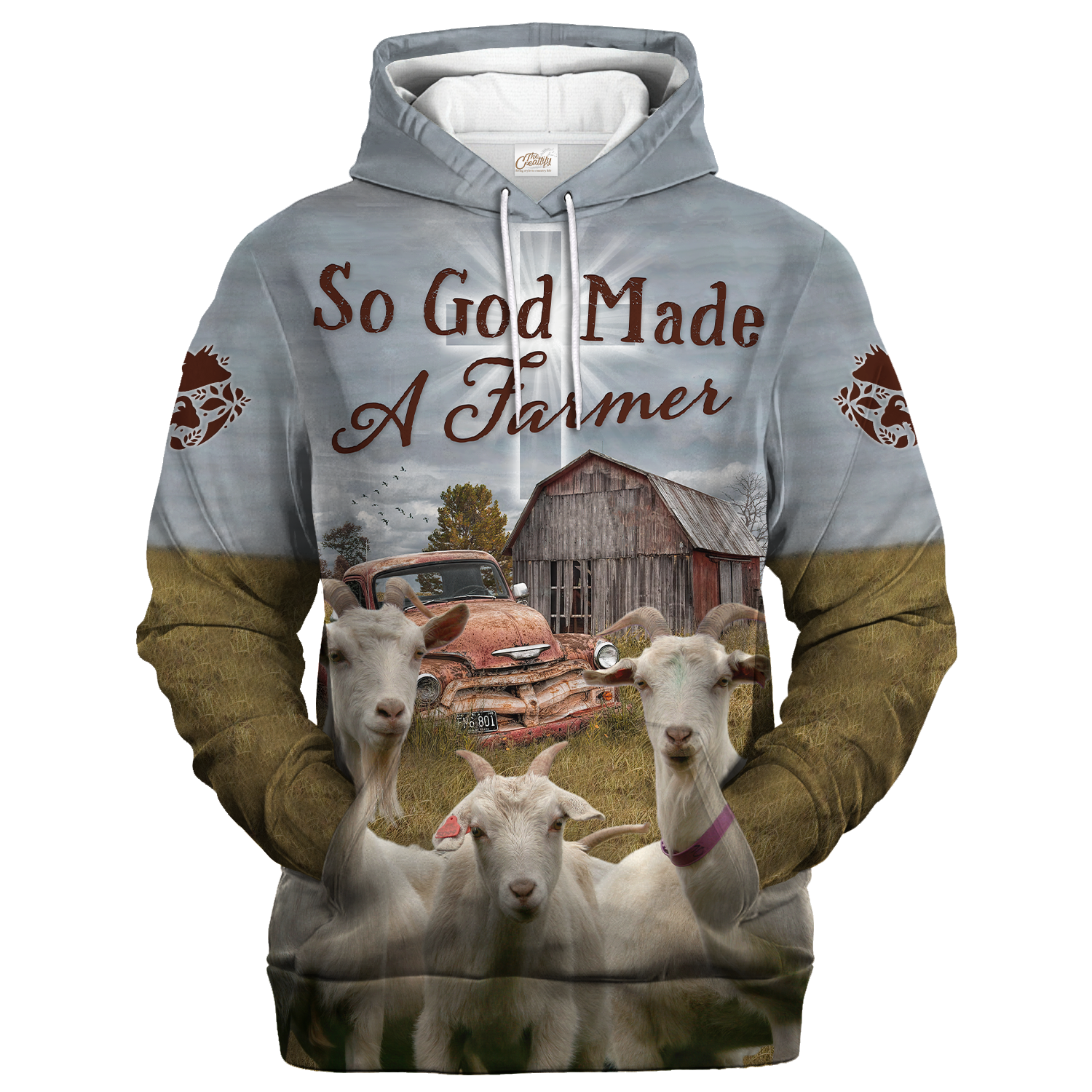 White Goat 3D All Over Print On Hoodie For Men Women