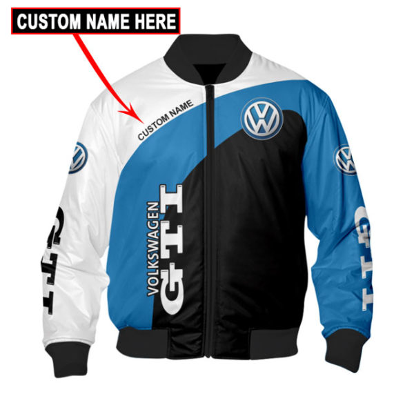 Custom Name Bomber Jacket Volkswagen, Volkswagen 3D Spring Autumn, Mens Casual Jacket Dv34