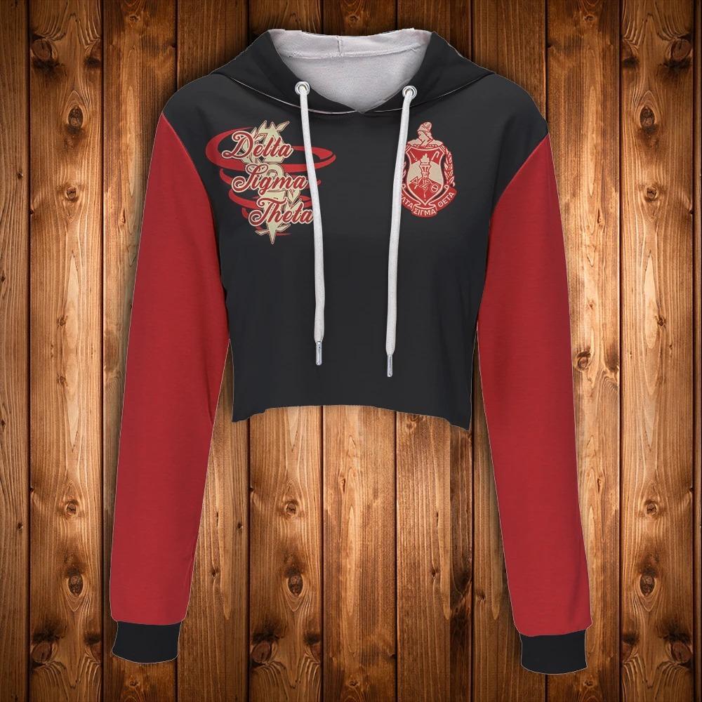 Wonder Print Hoodie – Strong Women Delta Sigma Theta Crop Hoodie