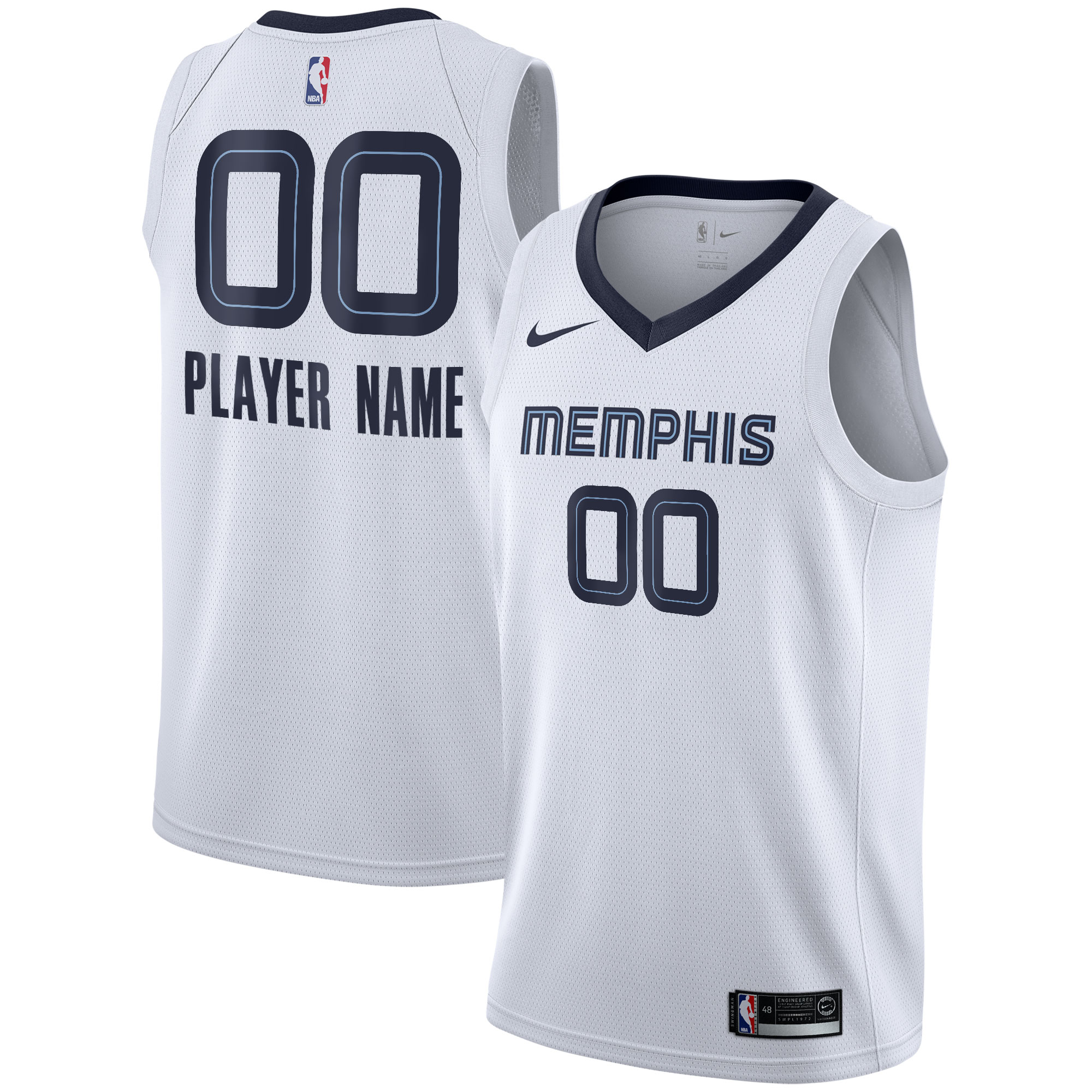 Memphis Grizzlies 2020/21 Swingman Custom Jersey – Association Edition – White