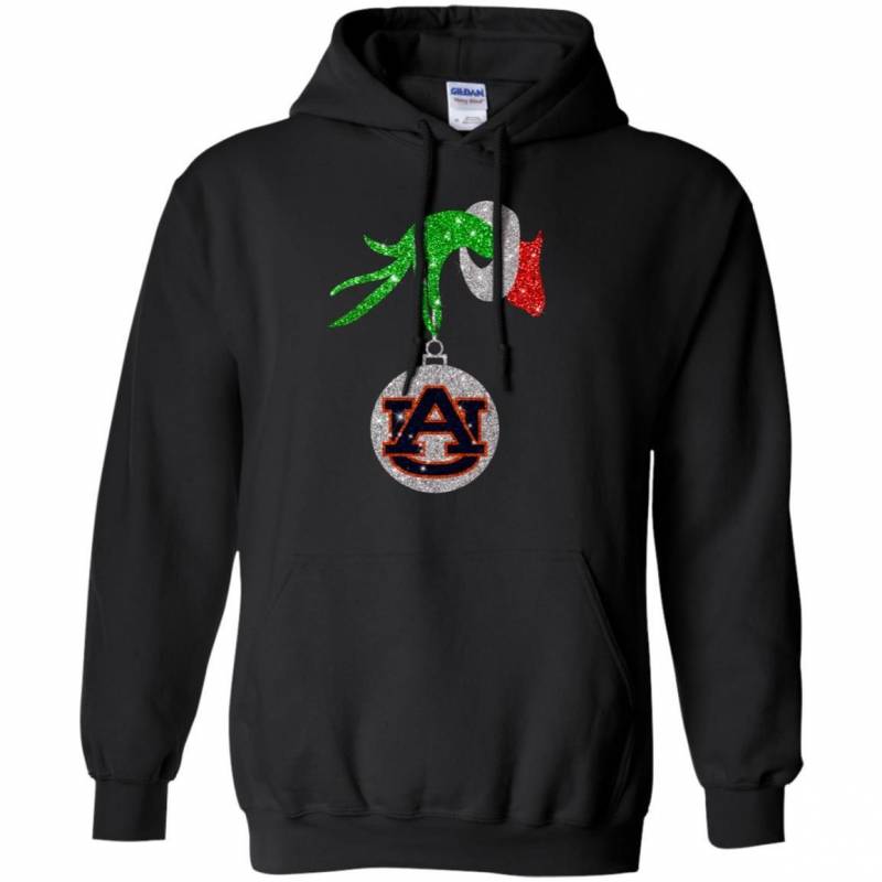 Auburn Tigers Glitter Grinch Monogram Ornament Christmas Gift Hoodies