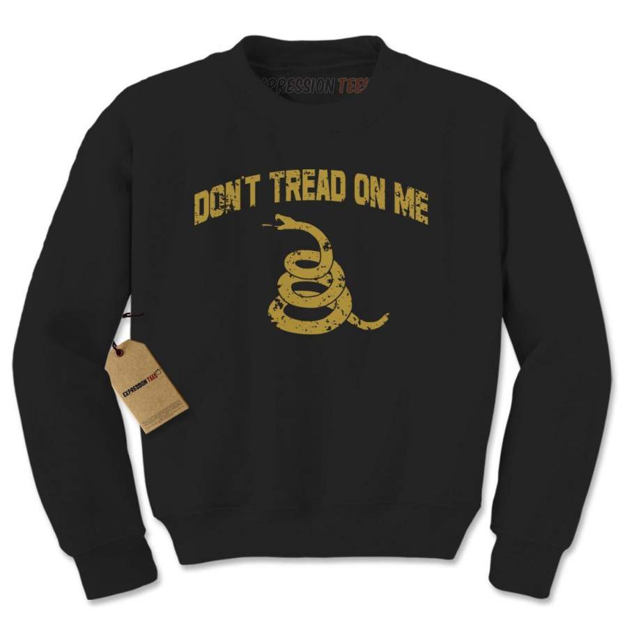 Vintage Don’t Tread On Me Rattlesnake Gadsden  Adult Crewneck Sweatshirt