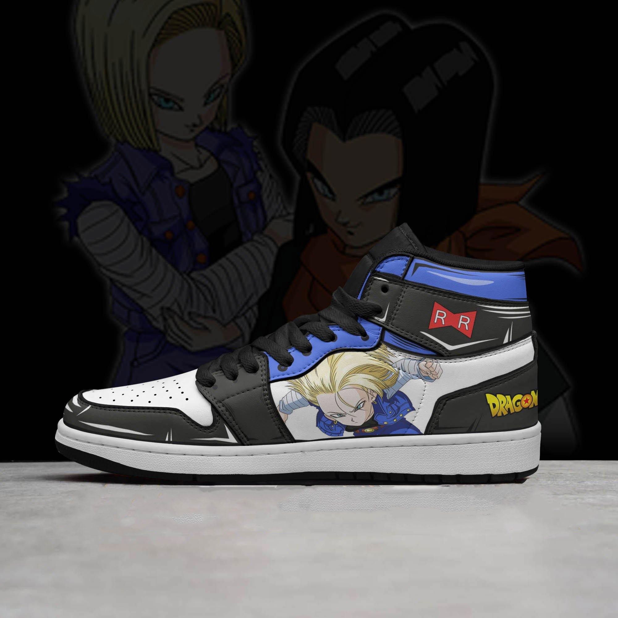 Android 17 X Android 18 Jd Sneakers Custom Dragon Ball Anime Shoes