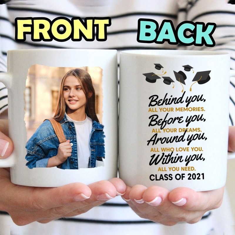 Behind You All Your Memories – Personalized Photo Custom Coffee Mug