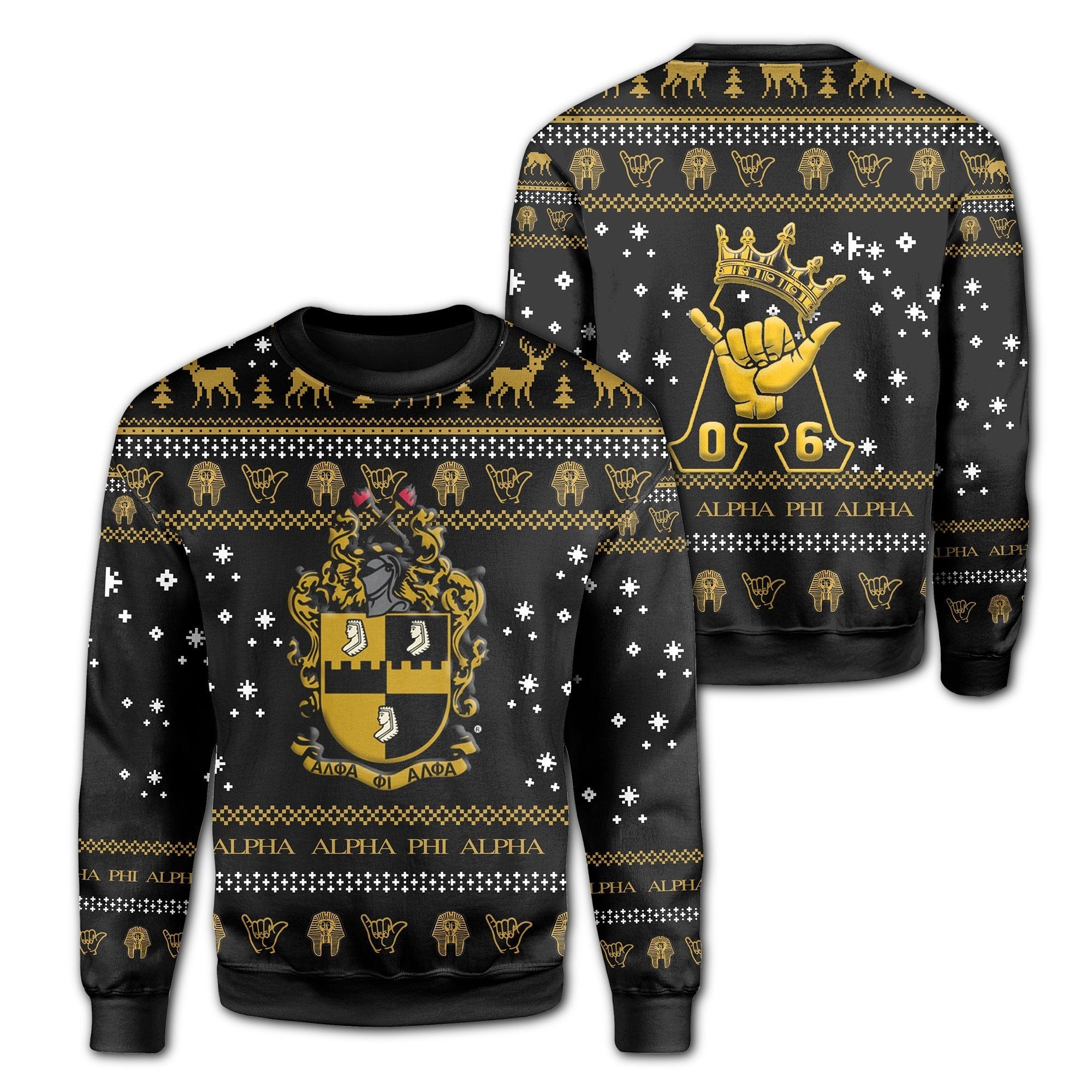 Fraternity Sweatshirt – Alpha Phi Alpha Christmas Style Sweatshirt