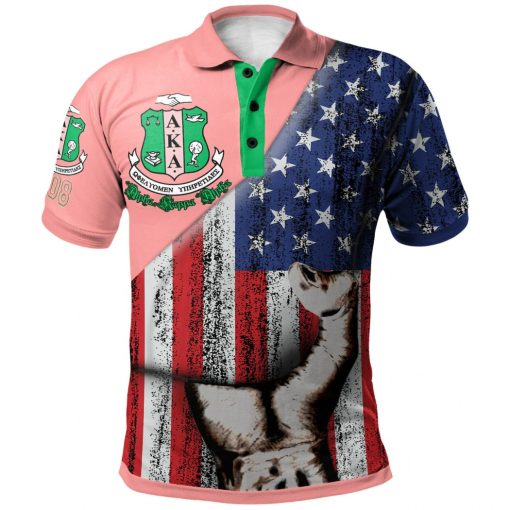 Alpha Kappa Alpha Sorority Bloods In My Veins 3D Polo Shirt