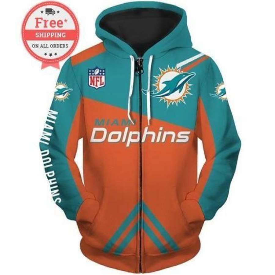 Miami Dolphins Hoodie 3D Style1011 All Over Printed