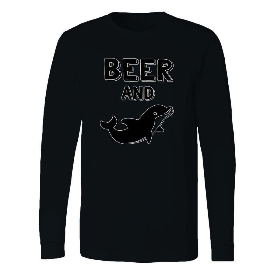 Funny Beer Dolphin Long Sleeve T-Shirt