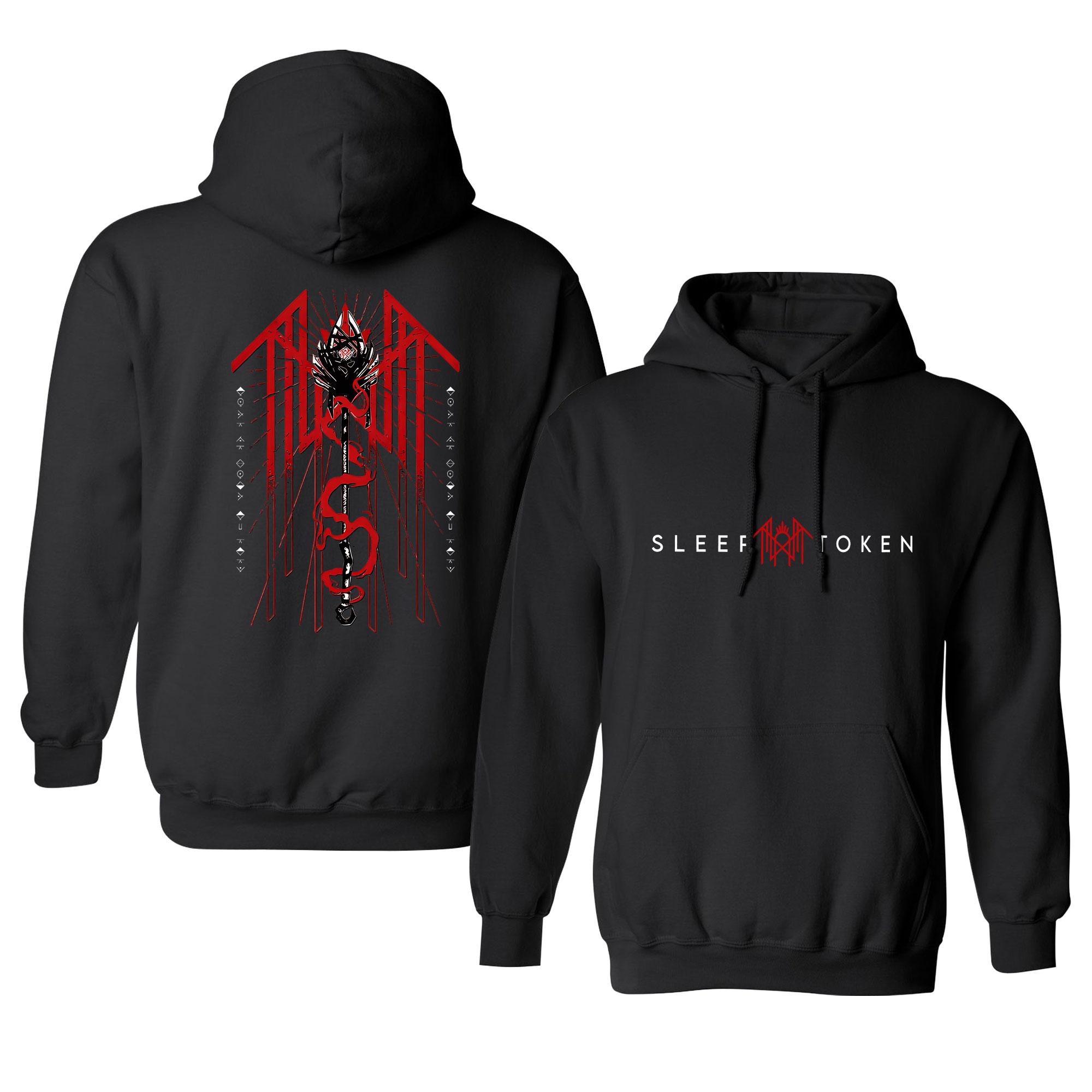 Sleep Token Double Sided Hoodie, Casual Long Sleeve Graphic Hoodie for Daily Wear, Men’s Clothes for All Seasons