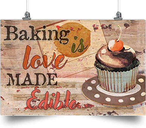 Baking Horizontal Poster-Baking Is Love- Home Decoration Poster, Wall Poster, Home And Room Decoration, Gifts For Friends And Relatives, Souvenirs.